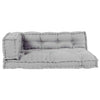 Vidaxl modulair bank 3 pcs grijs 120 x 80 x 38 cm stof