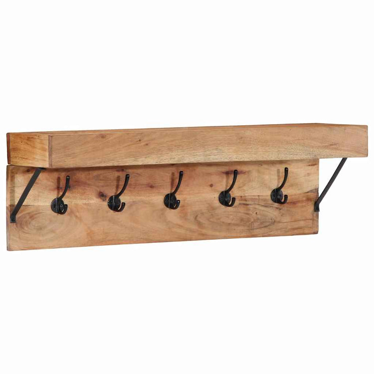 Vidaxl kapstok wandgemonteerd bruin 73 x 19 x 23 cm massief acaciahout