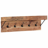 Vidaxl kapstok wandgemonteerd bruin 73 x 19 x 23 cm massief acaciahout - afbeelding 2