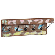 Vidaxl kapstok meerkleurig 73 x 19 x 23 cm massief gerecycled hout - afbeelding 3