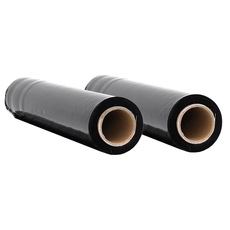 Vidaxl stretchfilm 2 st 20 μm 50 cm x 300 m zwart