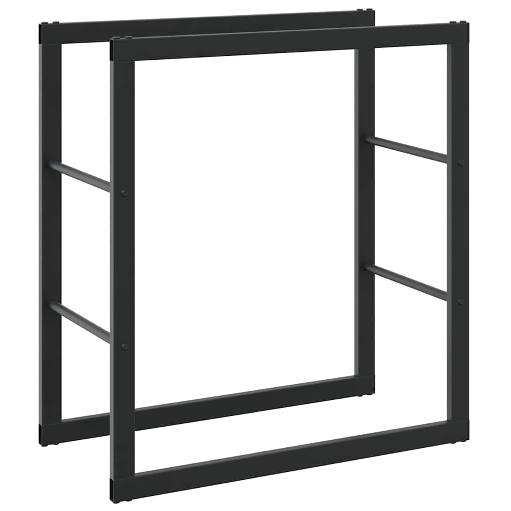 Vidaxl haardhoutrek 55x30x61 cm staal zwart