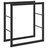 Vidaxl haardhoutrek 55x30x61 cm staal zwart - afbeelding 2