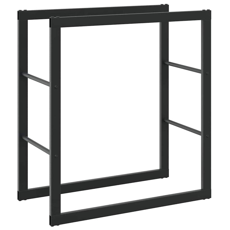 Vidaxl haardhoutrek 55x30x61 cm staal zwart