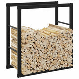 Vidaxl haardhoutrek 55x30x61 cm staal zwart - afbeelding 1