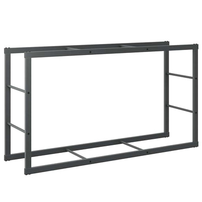Vidaxl haardhoutrek 110x30x61 cm staal zwart