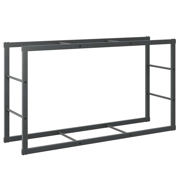 Vidaxl haardhoutrek 110x30x61 cm staal zwart