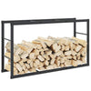 Vidaxl haardhoutrek 110x30x61 cm staal zwart