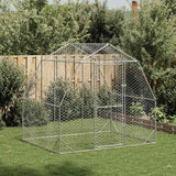Vidaxl kippenren 2,5x2x2,25 m gegalvaniseerd staal - afbeelding 1