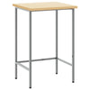 Vidaxl hoektafel grijs 55 x 55 x 85 cm staal en geg engineered hout