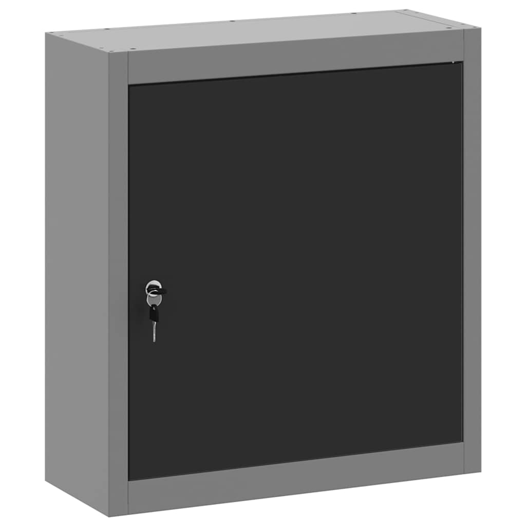 Vidaxl gereedschapskast met plank zwart en grijs 50 x 20 x 55 cm staal
