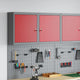 Vidaxl gereedschapskast met plank rood en grijs 50 x 20 x 55 cm staal
