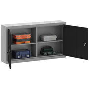 Vidaxl gereedschapskast zwart en grijs 100 x 20 x 55 cm staal - afbeelding 3