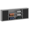 Vidaxl gereedschapskast met plank zwart en grijs 50 x 20 x 55 cm