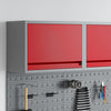 Vidaxl gereedschapskast met opslag rood en grijs 50 x 25 x 35 cm