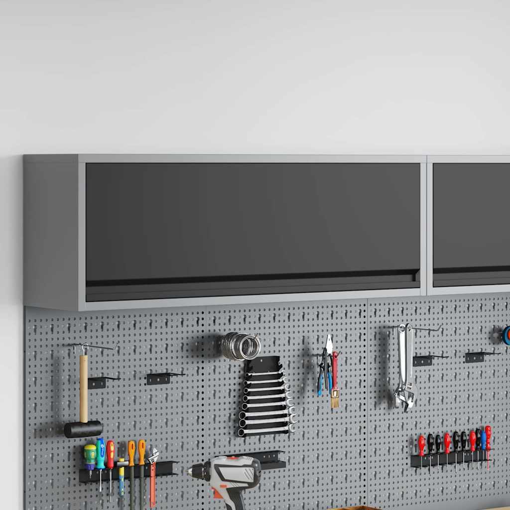 Vidaxl gereedschapskast zwart en grijs 100 x 25 x 35 cm staal