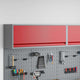 Vidaxl gereedschapskast rood en grijs 100 x 25 x 35 cm staal