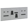 Vidaxl gereedschap wandpaneel 3 pcs grijs 150 x 1 x 60 cm