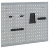 Vidaxl gereedschap wandpaneel 2 pcs grijs 100 x 1 x 80 cm