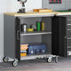 Vidaxl trolley rolling workbench zwart en grijs 75 x 45 x 85 cm
