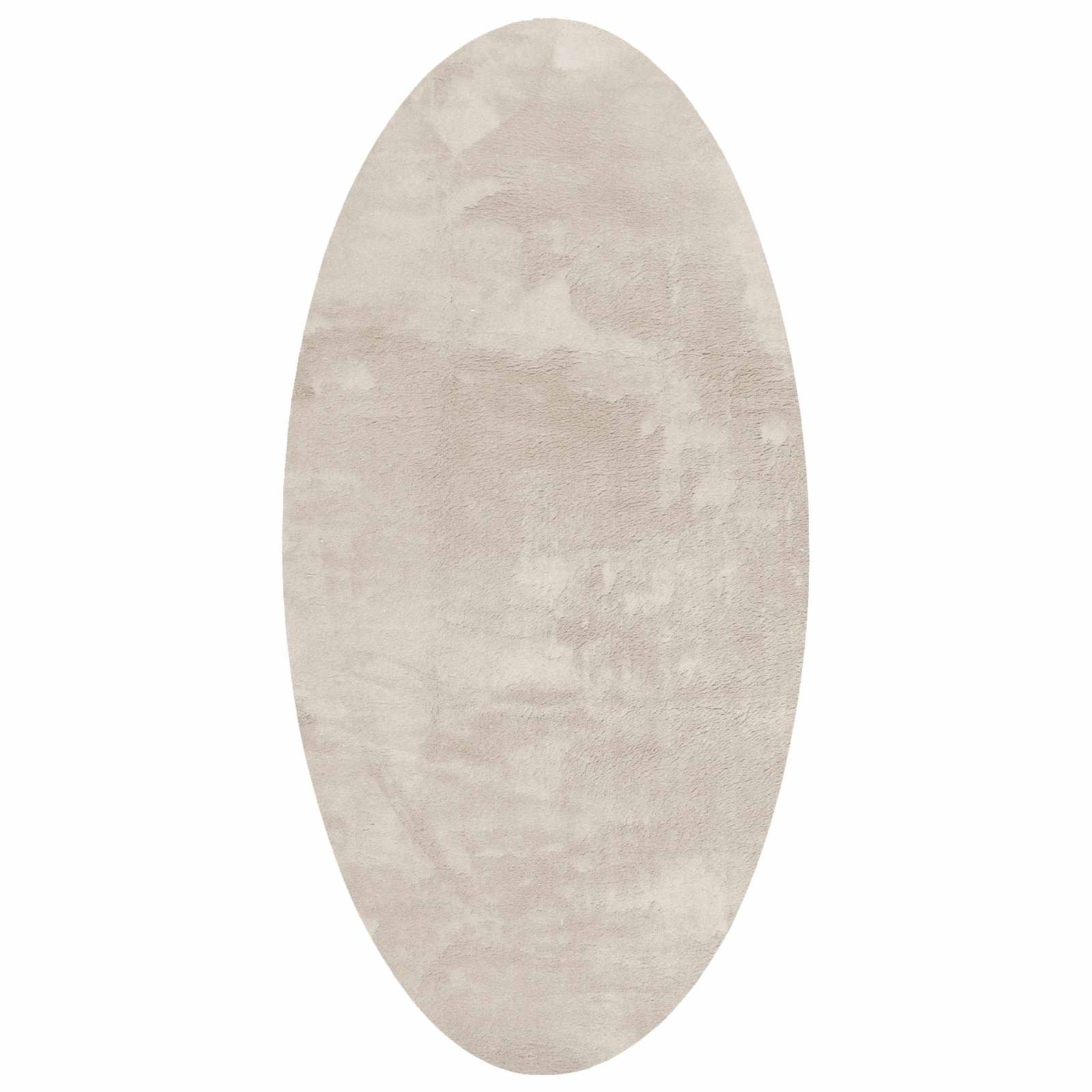 Vidaxl vloerkleden ovaal huarte beige 80 x 150 cm 100% polyester