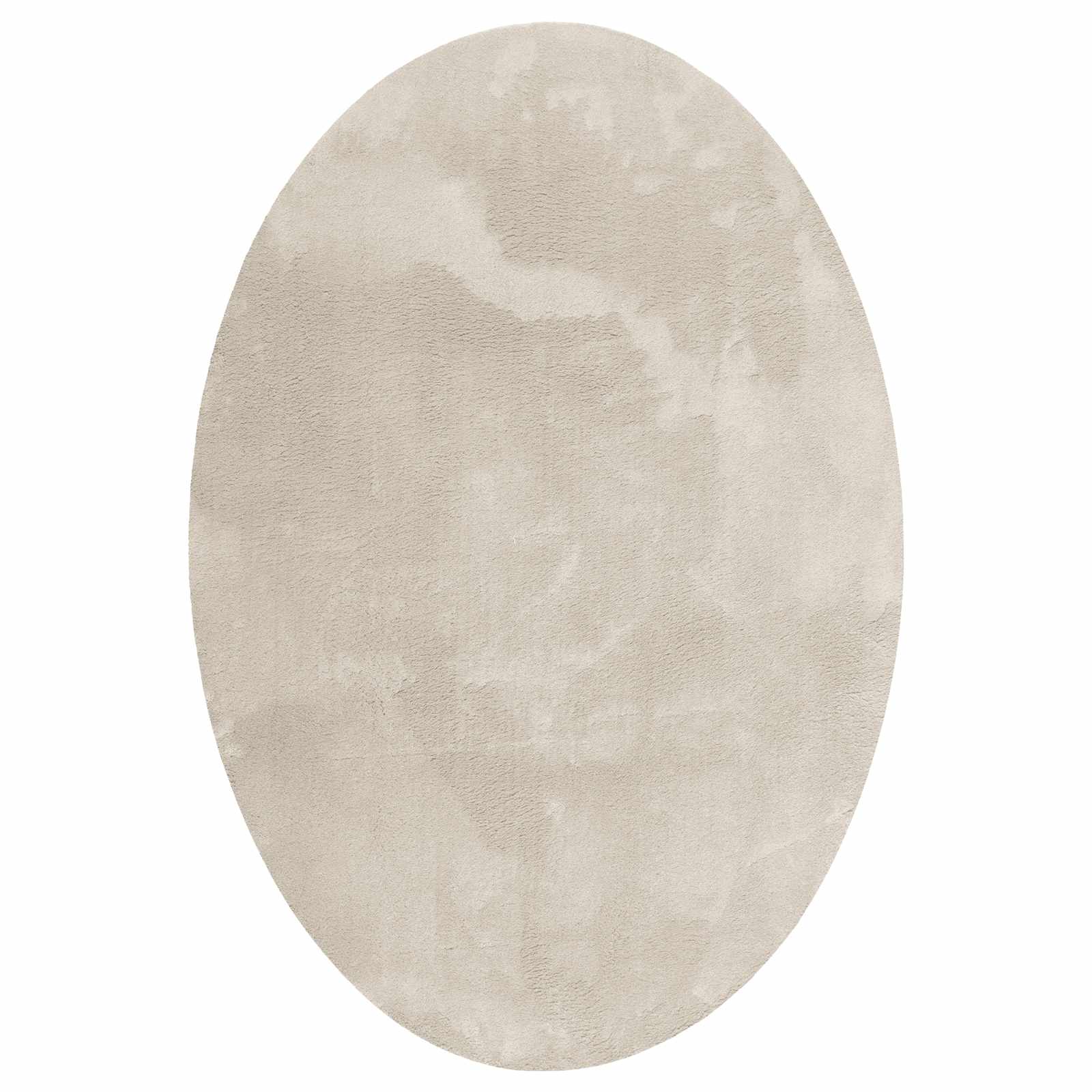 Vidaxl vloerkleden ovaal huarte beige 160 x 230 cm 100% polyester