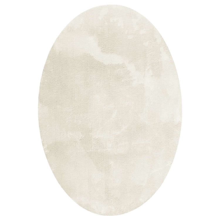 Vidaxl vloerkleden ovaal huarte crème 120 x 170 cm 100% polyester