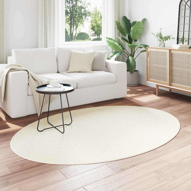 Vidaxl tapijt huarte crèmekleurig 140 x 200 cm 100% polyester