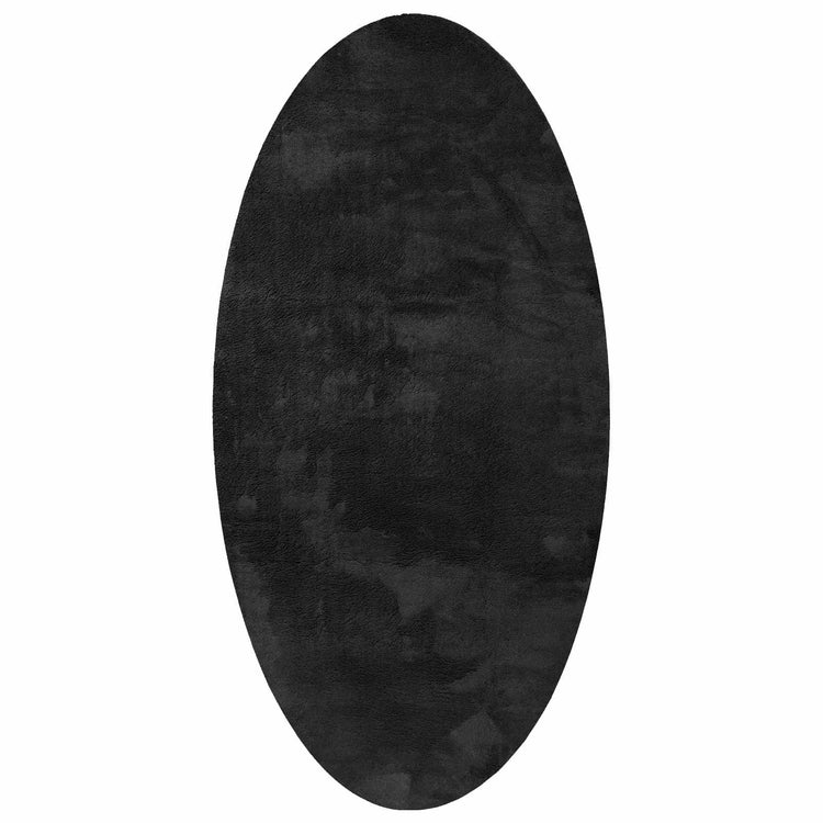 Vidaxl tapijt huarte zwart 100 x 200 cm 100% polyester