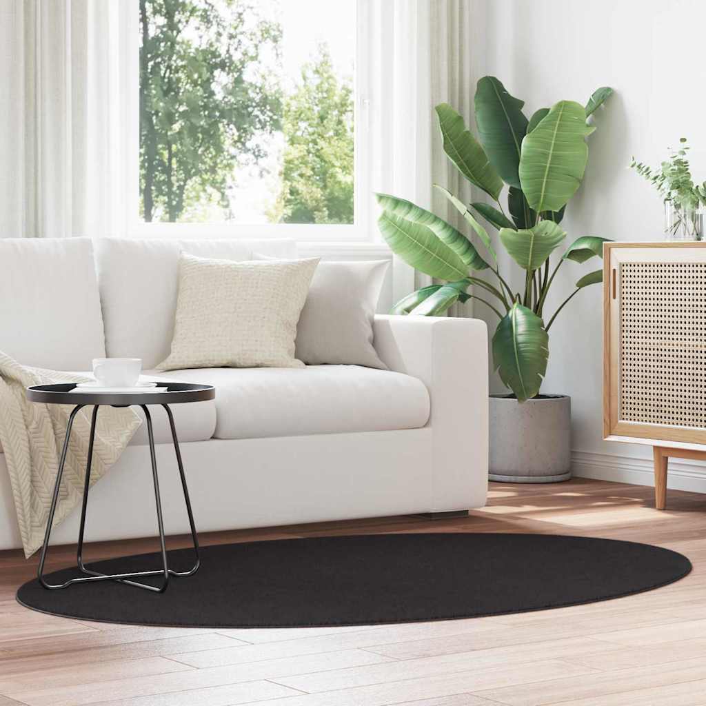Vidaxl tapijt huarte zwart 120 x 170 cm 100% polyester