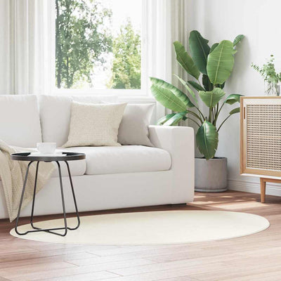 Vidaxl tapijt huarte crèmekleurig 100 x 200 cm polyester