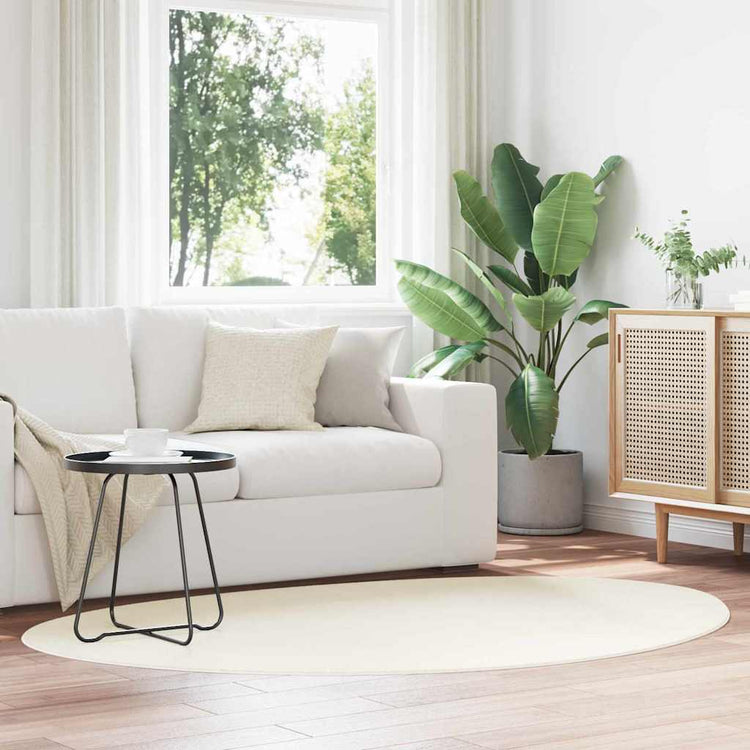 Vidaxl tapijt huarte crèmekleurig 120 x 170 cm polyester