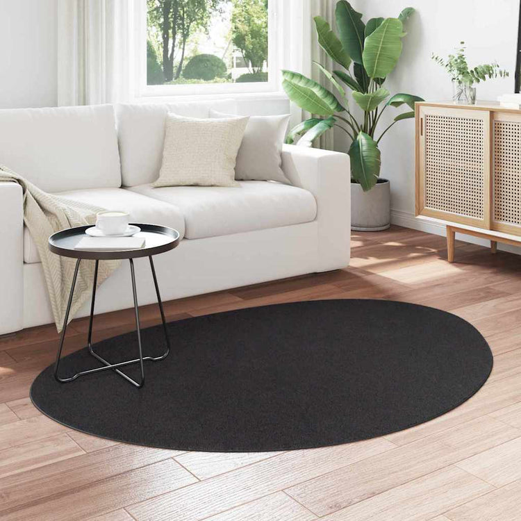Vidaxl tapijt huarte zwart 120 x 170 cm polyester