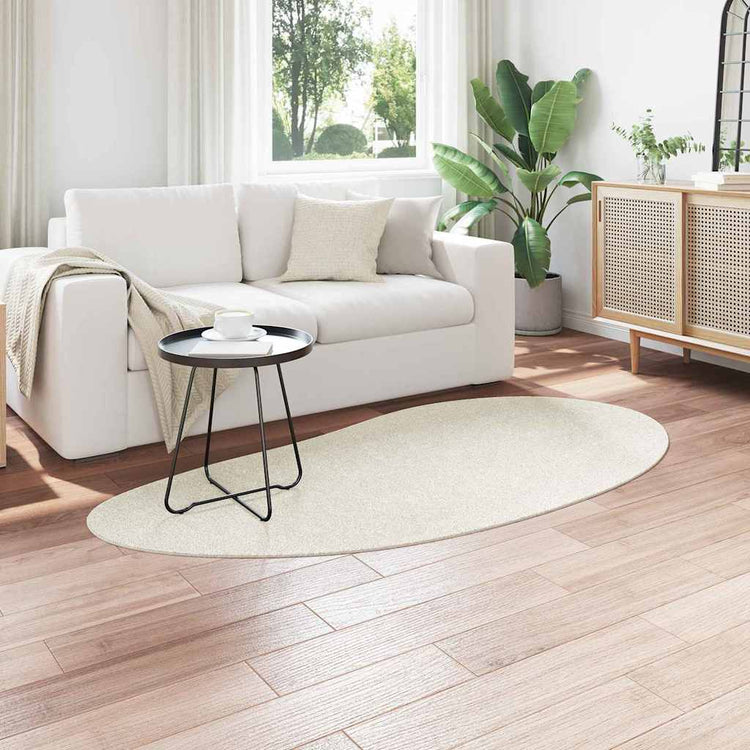 Vidaxl tapijt huarte crèmekleurig 100 x 200 cm polyester
