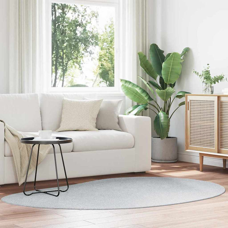 Vidaxl tapijt huarte grijs 140 x 200 cm polyester