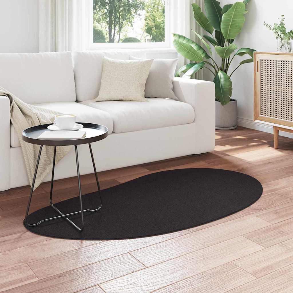 Vidaxl vloerkleden huarte zwart 80 x 150 cm polyester