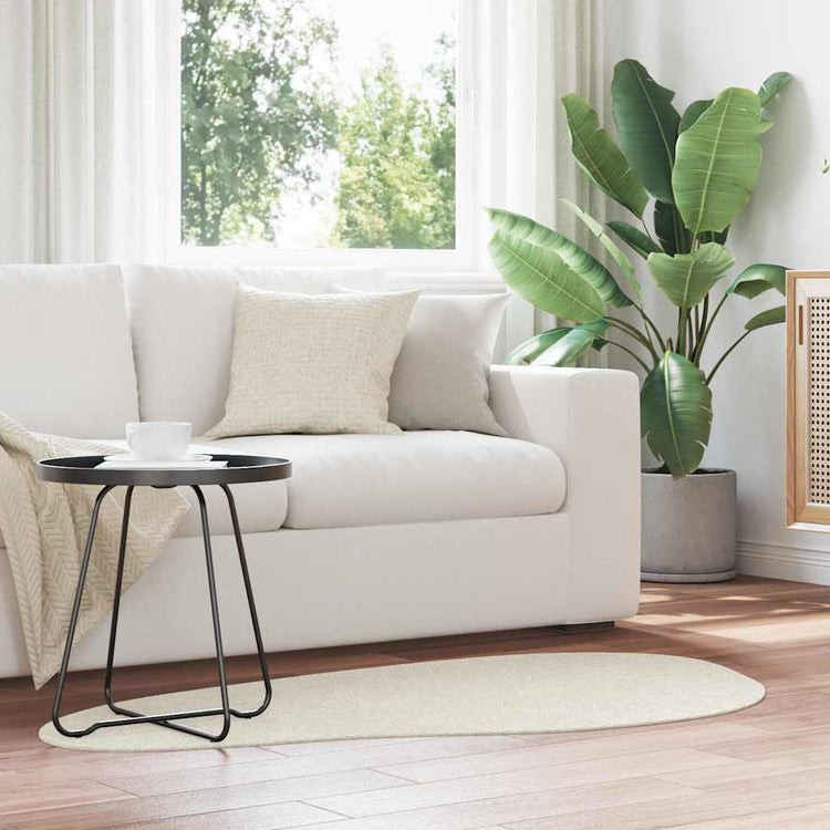 Vidaxl tapijt huarte crèmekleurig 80 x 150 cm polyester