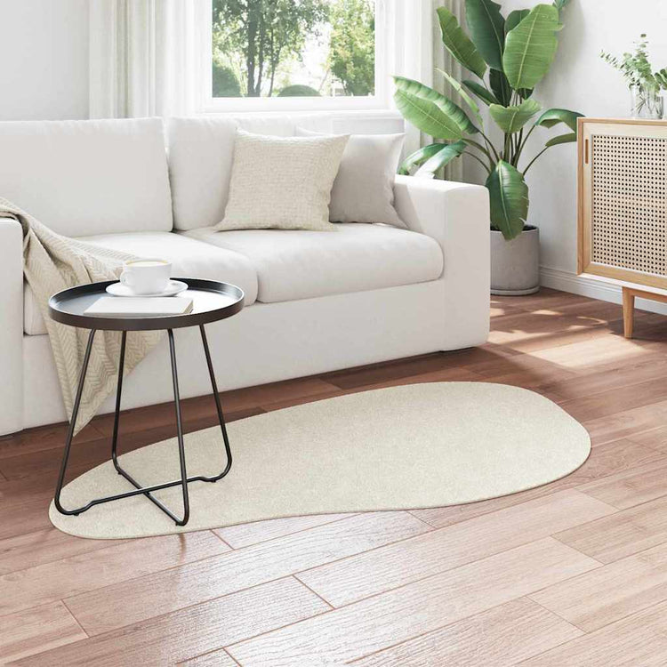 Vidaxl tapijt huarte crèmekleurig 80 x 150 cm polyester