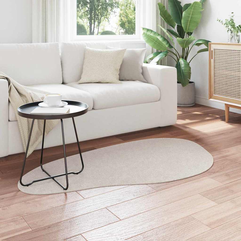 Vidaxl vloerkleden huarte zand 80 x 150 cm polyester