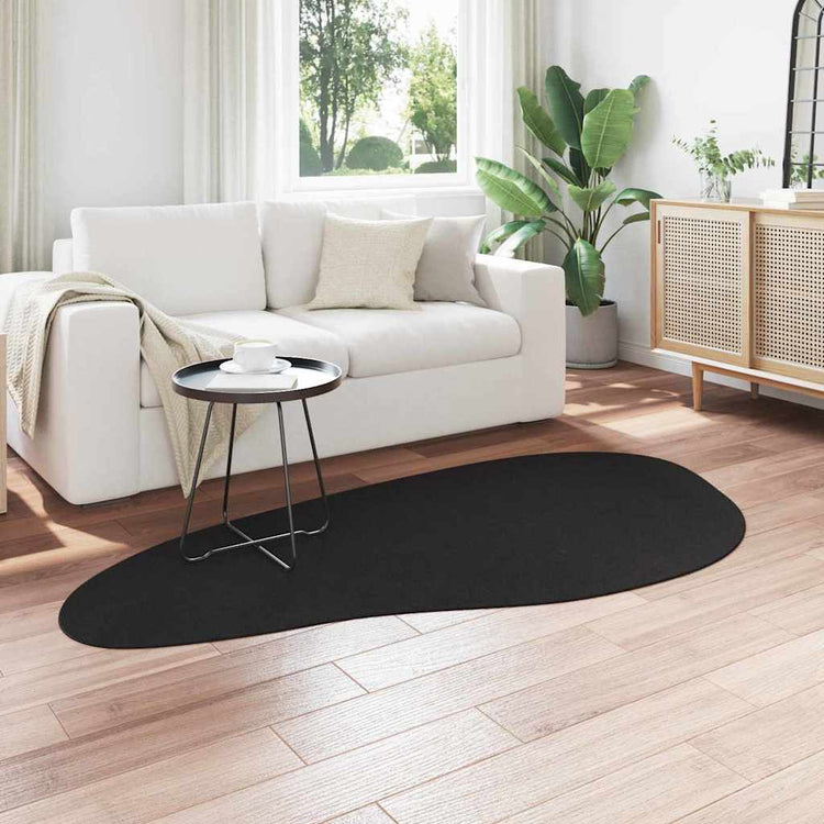 Vidaxl tapijt huarte zwart 100 x 200 cm polyester