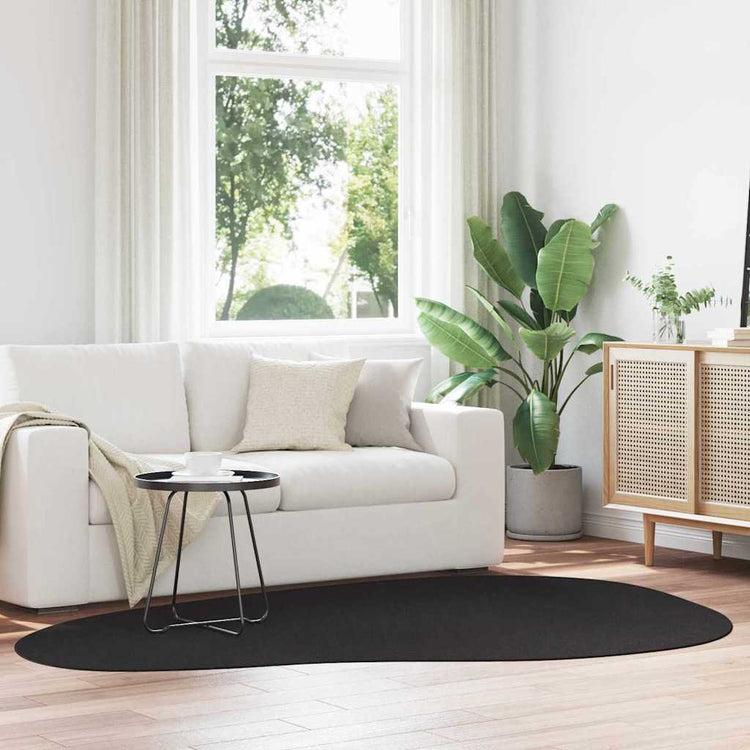 Vidaxl tapijt huarte zwart 160 x 230 cm polyester