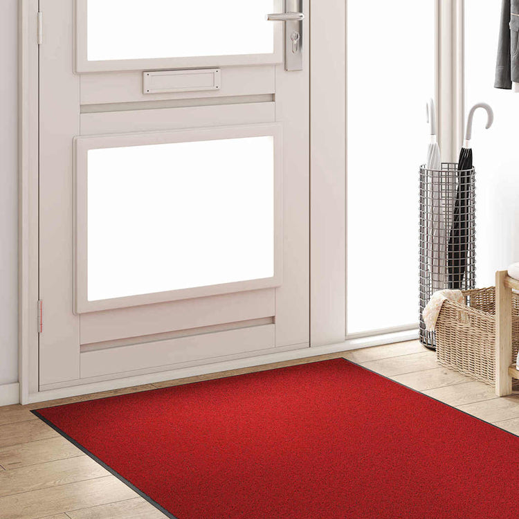 Vidaxl deurmat anders rood en zwart 120 x 300 cm polyamide en pvc