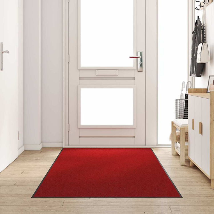 Vidaxl deurmat anders rood en zwart 120 x 300 cm polyamide en pvc