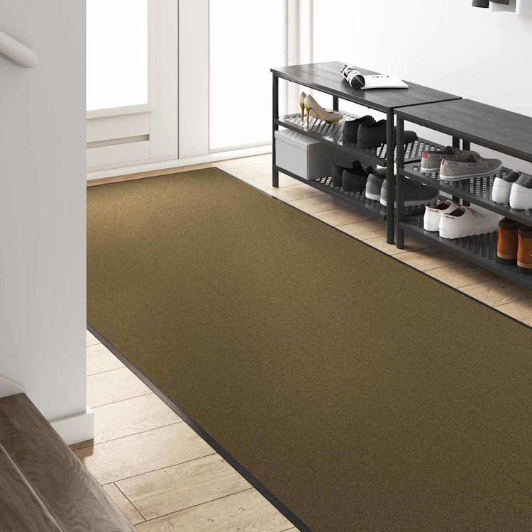 Vidaxl deurmat bruin en zwart 120 x 250 cm 100% polyamide