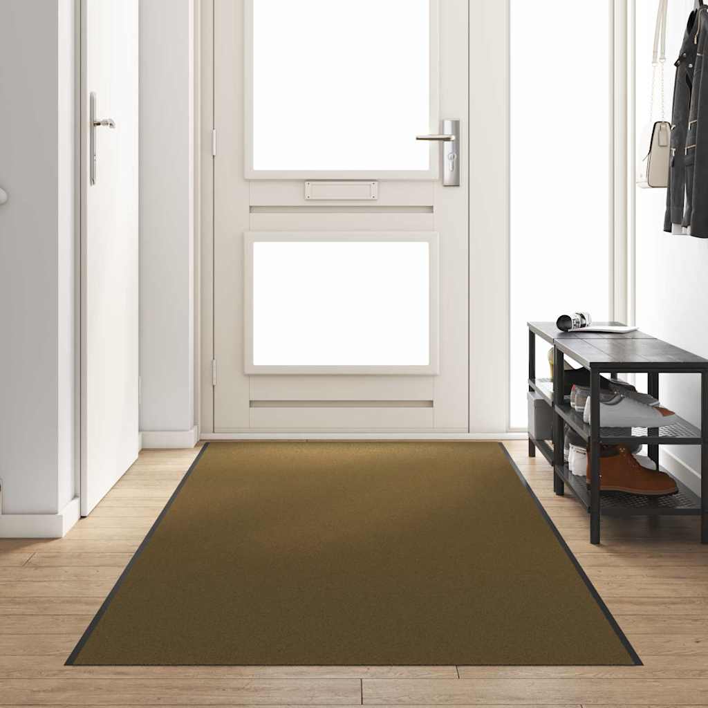 Vidaxl deurmat bruin en zwart 120 x 350 cm 100% polyamide