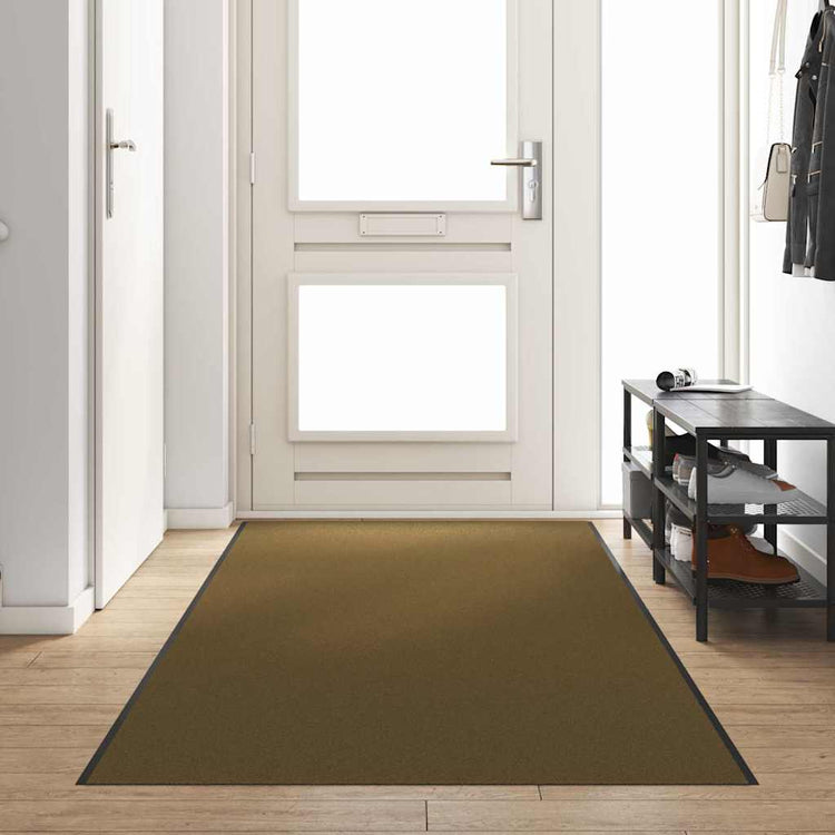 Vidaxl deurmat bruin en zwart 120 x 400 cm 100% polyamide