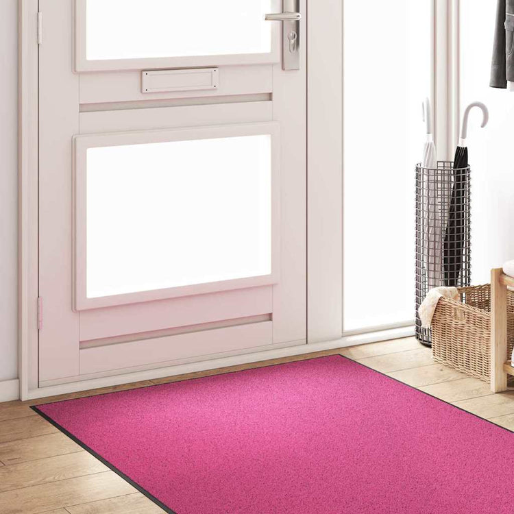 Vidaxl deurmat roze en zwart 120 x 300 cm 100% polyamide