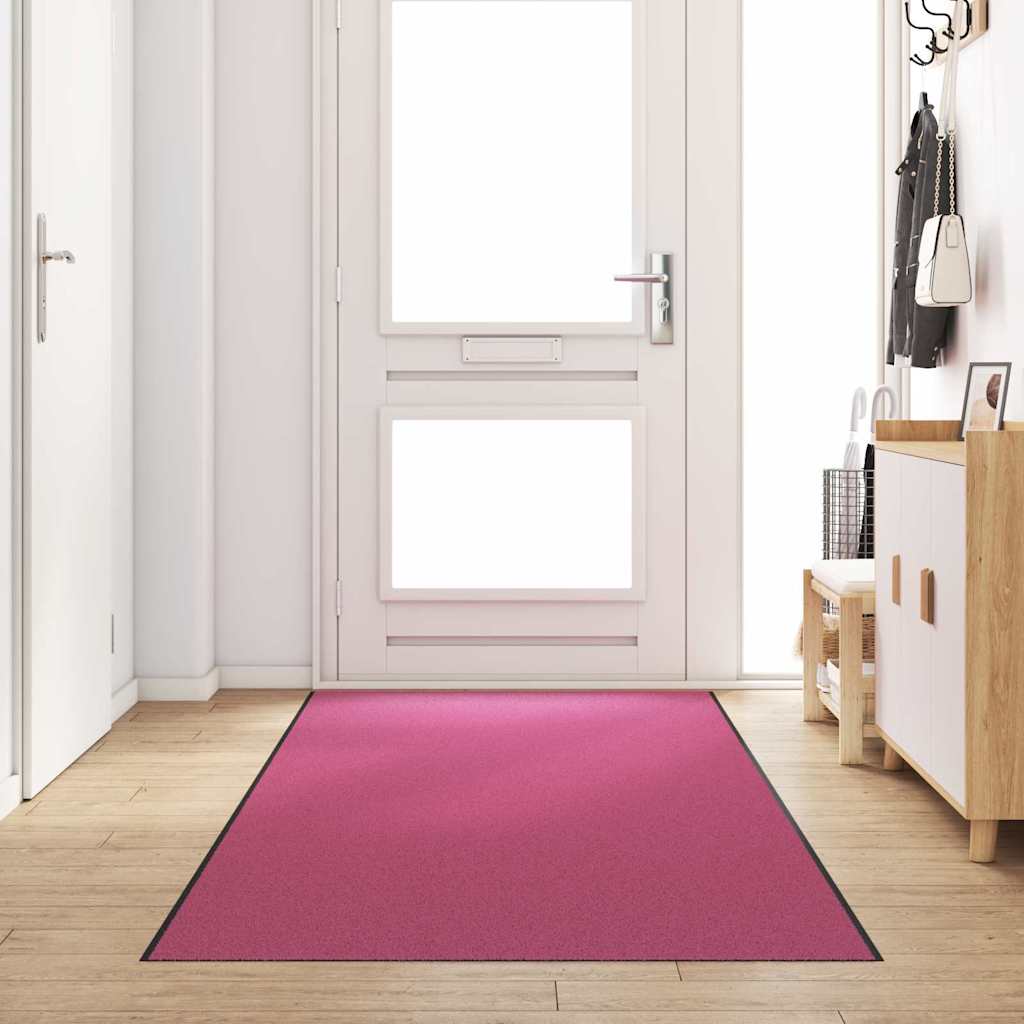 Vidaxl deurmat roze en zwart 120 x 400 cm 100% polyamide