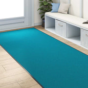 Vidaxl deurmat cyaan en zwart 120 x 250 cm 100% polyamide - afbeelding 3