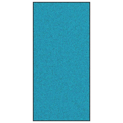 Vidaxl deurmat anders cyaan en zwart 120 x 250 cm polyamide en pvc